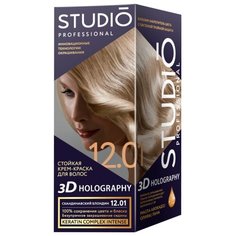 Studio Professional 3D Holography стойкая крем-краска для волос, 12.01 скандинавский блондин
