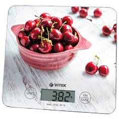 Кухонные весы VITEK VT-8002 серый/красный