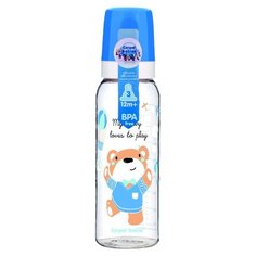 Canpol Babies Бутылочка тритановая 250 мл Sweet fun с 12 мес., голубой