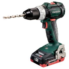 Аккумуляторная дрель-шуруповерт Metabo BS 18 LT BL 4.0Ач х2 кейс 60 Н·м зеленый/черный
