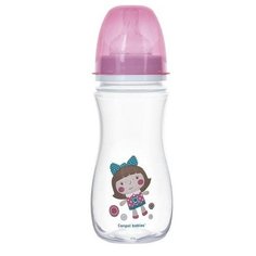 Canpol Babies Бутылочка антиколиковая с широким горлом 300 мл Игрушки с 12 мес., сиреневый