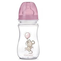 Canpol Babies Бутылочка антиколиковая с широким горлом 240 мл Little Cutie с 3 мес., сиреневый