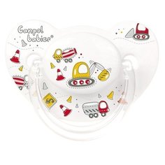 Пустышка силиконовая ортодонтическая Canpol Babies Machines 6-18 м (1 шт.) белый