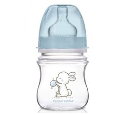 Canpol Babies Бутылочка антиколиковая с широким горлом 120 мл Little Cutie с рождения, голубой