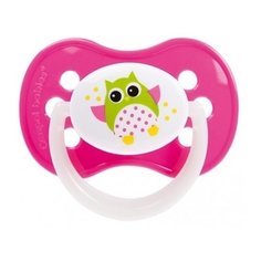 Пустышка силиконовая анатомическая Canpol Babies Owls 6-18 м (1 шт) розовый