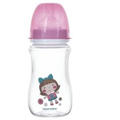 Canpol Babies Бутылочка антиколиковая с широким горлом 240 мл Игрушки с 3 мес., сиреневый