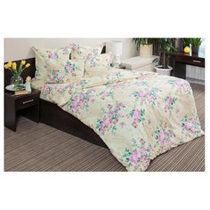 Постельное белье 2-спальное с евро простыней Ночь Нежна Джейн 50 х 70 см бязь желтый