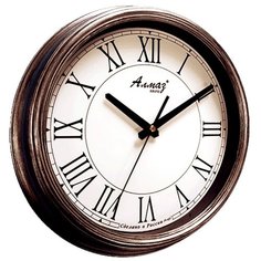 Часы настенные кварцевые Алмаз A88-A91 темно-серый/белый