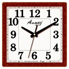 Часы настенные кварцевые Алмаз K15/K18/K38 коричневый