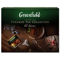 Чай Greenfield Pyramid Tea Collection 12 varieties ассорти в пирамидках подарочный набор, 60 шт.