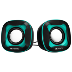 Компьютерная акустика Canyon Wired USB 2.0 Computer Speakers черный / зеленый