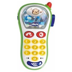 Интерактивная развивающая игрушка Chicco Музыкальный телефон с фотокамерой белый