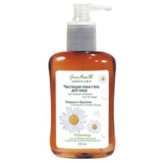 Green Mama пена-гель чистящая для лица Ромашка и брусника, 300 мл