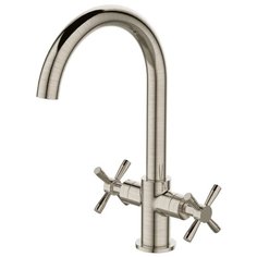 Смеситель для кухни (мойки) Orange Mia M34-821Ni двухрычажный никель
