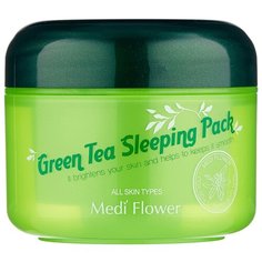 Medi Flower Смягчающая ночная маска-пуддинг с зеленым чаем, 100 мл