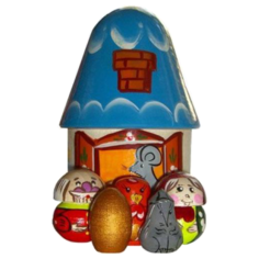 Русская народная игрушка Пальчиковый театр в домике Курочка Ряба (Р-45/776)