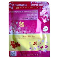 Ja Yeon Mapping тканевая маска Pomegranate Essence Mask с экстрактом граната, 24 г