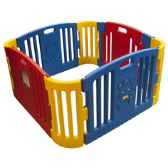 Манеж-ширма Edu-play GP-8011 синий/красный/желтый