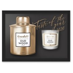 Чай Greenfield Оud Wood подарочный набор с ароматической свечой, 275 г