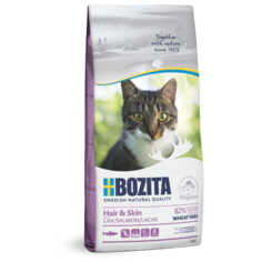 Корм для кошек Bozita для здоровья кожи и шерсти, для вывода шерсти, с лососем 2 кг