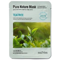 Anskin маска тканевая Secriss Pure Nature Mask Pack Tea Tree с экстрактом чайного дерева, 25 мл