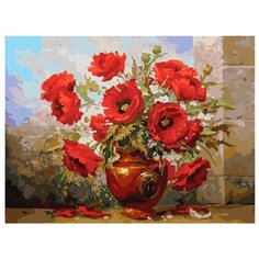 Белоснежка Картина по номерам "Маки" 30х40 см (145-AS)