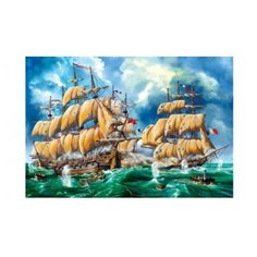 Рыжий кот Картина по номерам "Морское сражение" 40х50 см (Х-8240)