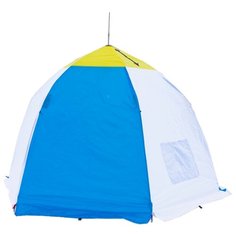 Палатка СТЭК Классика 2 (дышащая) белый/голубой/желтый