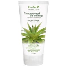 Green Mama Формула тайги Тонизирующий гель для лица Алоэ Вера и лимон, 100 мл