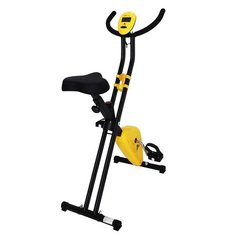 Вертикальный велотренажер DFC B211B желтый/черный