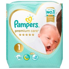 Pampers подгузники Premium Care 1 (2-5 кг) 20 шт.