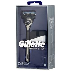 Подарочный подставка, бритвенный станок Fusion5 Proglide с эксклюзивной хромированной ручкой + сменные кассеты – 1 шт. Gillette