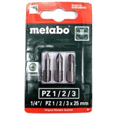 Набор бит Metabo (3 предм.) 628538000 черный