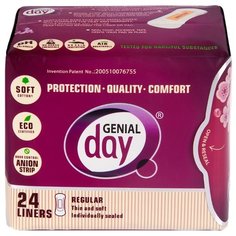 Genial day прокладки ежедневные ежедневные с анионовой полоской 24 шт.