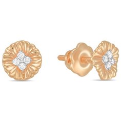 Бронницкий Ювелир Серьги из красного золота E01-D-E61163