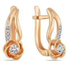 Бронницкий Ювелир Серьги из красного золота E01-D-ER01061ADI-R17