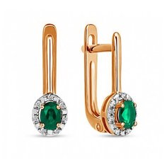 Бронницкий Ювелир Серьги из красного золота E01-D-33836-EM