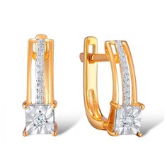 Бронницкий Ювелир Серьги из красного золота E01-D-E309711DIA-R17