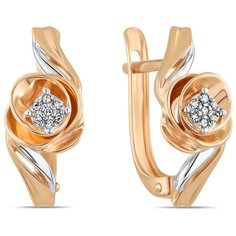 Бронницкий Ювелир Серьги из красного золота E01-D-ER01060ADI-R17