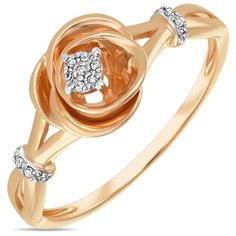 Бронницкий Ювелир Кольцо из красного золота R01-D-RR01046ADI-R17, размер 16.5