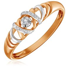 Бронницкий Ювелир Кольцо из красного золота R01-D-1983120AQXD-R1, размер 16.5