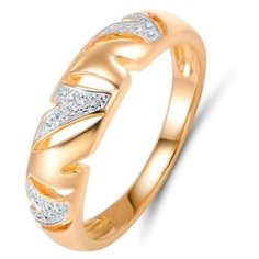 Бронницкий Ювелир Кольцо из красного золота R01-D-R305602DIA, размер 17