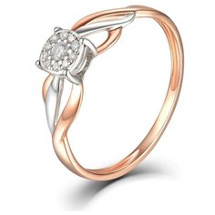 Бронницкий Ювелир Кольцо из красного золота R01-D-R17AH0142B-R17, размер 17.5