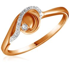 Бронницкий Ювелир Кольцо из красного золота R01-D-1983108AQXD-R1, размер 17.5