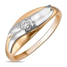 Бронницкий Ювелир Кольцо из красного золота R01-D-R59128, размер 17.5