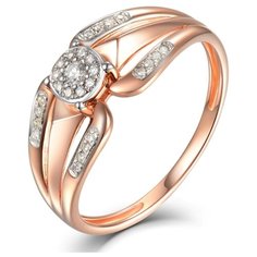 Бронницкий Ювелир Кольцо из красного золота R01-D-R17AR0012B-R17, размер 17