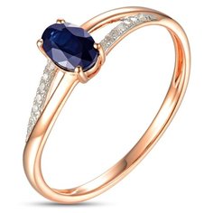 Бронницкий Ювелир Кольцо из красного золота R01-D-54478R002-R17, размер 17.5