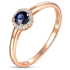 Бронницкий Ювелир Кольцо из красного золота R01-D-37979R012-R17, размер 17.5