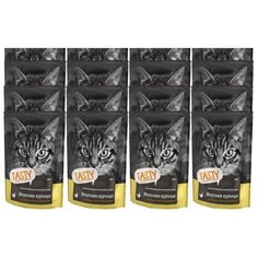 Корм для кошек Tasty (0.085 кг) 25 шт. Влажный корм с курицей в паучах