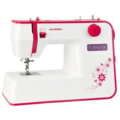 Швейная машина Aurora STYLE 50, бело-малиновый